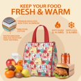 thumbnail image 5 of Pioneer Flower Floral Print Pattern Insulated Lunch Bag for Women & Adults,Large Portable Soft Cooler Lunch Bag,Thermal Food Storage Tote with Pearl Cotton,8.66L,8.75x5.75x9.5 Inch, 5 of 6