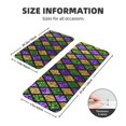 thumbnail image 2 of Yiaed Mardi Gras Shiny Green Purple Kitchen Rugs Sets of 2 Kitchen Mats Cushioned Anti Fatigue Kitchen Rug Tapetes Para Cocina for Sink,Laundry Room, 2 of 6