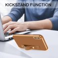 thumbnail image 5 of iPhone X Case,iPhone XS Case,Phone case for iPhone X/XS,Slim Fit Soft with Adjustable Wristband Kickstand Scratch Resistant Shockproof Protective Cover for Apple iPhone X/XS 5.8", Coffee Brown, 5 of 18