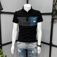 thumbnail image 2 of Camiseta polo ajustada vintage para hombre, camiseta con cuello, camisetas para hombre, camisetas casuales de verano de algodón, top liso, ropa de calle elegante de alta calidad, 2 of 5