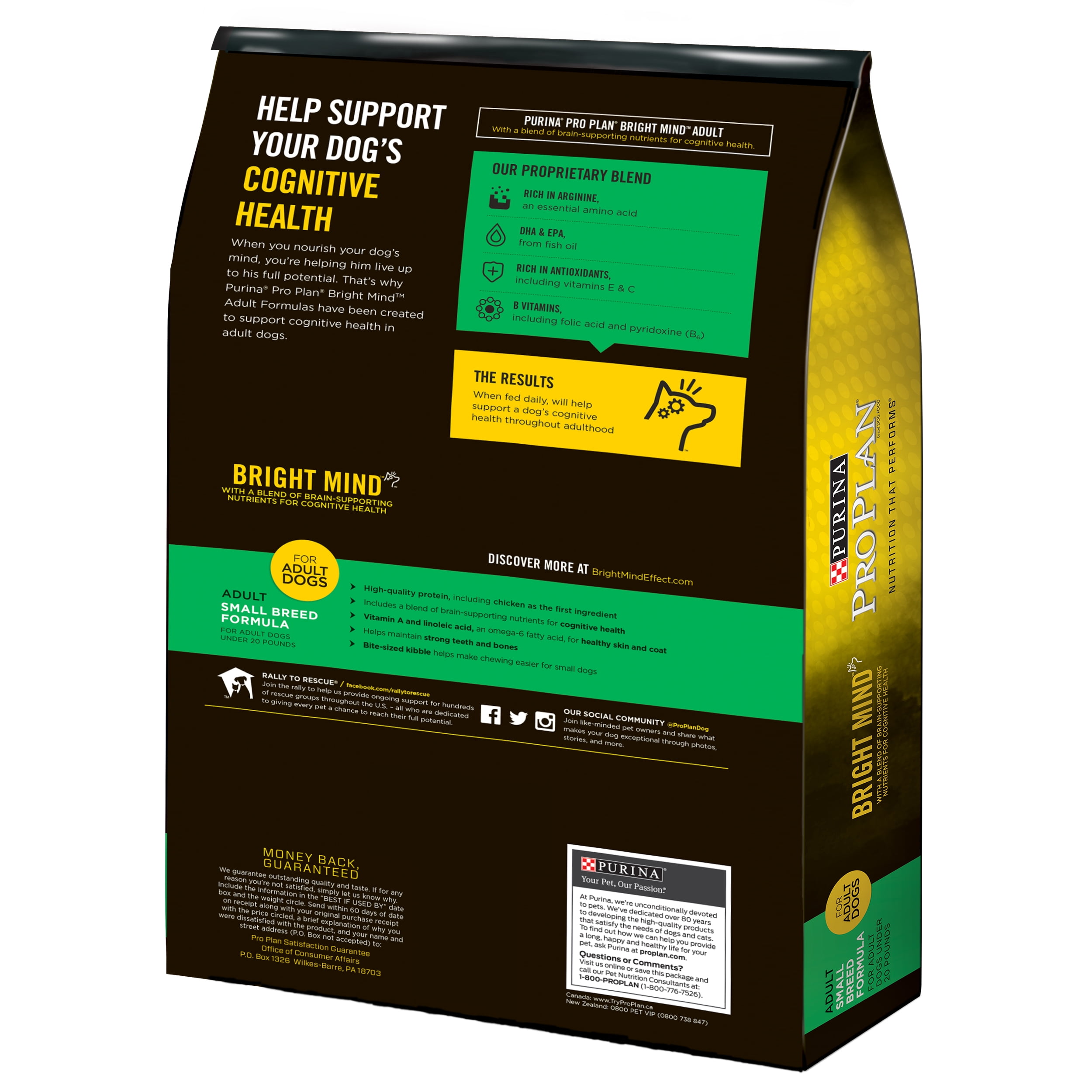 pro plan bright mind small breed