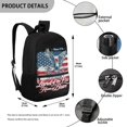 thumbnail image 5 of Uourmeti Polyester Backpack School Bookbag with 4th Of July Eagle Design - Spacious for Student Travel and Daily Use, 5 of 6