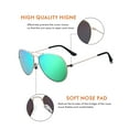 thumbnail image 3 of Classic Aviator Sunglasses Womens Polarized Shades for Men Small Face UV400 Protection Stainless Steel Eyewear with Case, 58MM ( Gold Frame Green Lens ), 3 of 7