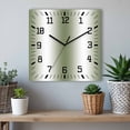 thumbnail image 6 of Sage Green White Ombre Wooden Wall Clock Silent Non Ticking, Abstract Art Modern Green Gradient Square Wall Clocks Battery Operated, Decor Clock for Home Office, Living Room, Kitchen, 12 Inch, 6 of 9