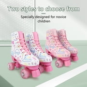 EONROACOO Roller Skates for Girls, Women Kid Teen Light up 4 Wheels Roller Skates (Youth 2)