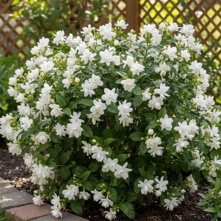 Jasmine Plant Live, Night Blooming Jasmine Sambac, Fragrant Flowering Shrub for Outdoor Gardening