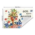 thumbnail image 4 of MIZHONA 4th of July Placemats Set of 4 Floral American Flag Table Place Mats Patriotic Decorations 12x18 inch, 4 of 5