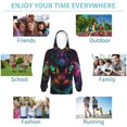 thumbnail image 5 of Picia Futuristic Cat Warrior Pattern Youth Hoodie - Warm Pullover Sweatshirt with Kangaroo Pocket, Ideal for Boys and Girls-Large, 5 of 6