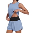 thumbnail image 2 of NELEUS Womens Workout Athletic Tank Tops Loose Fit Crop Tops Mesh Breathable Sleeveless Yoga Shirts,Blue,US Size XL, 2 of 11