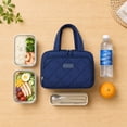 thumbnail image 3 of Portable Insulated Lunch Bag, Compact Large Capacity Cooler Tote, Nylon Thermal Container With Zippered Storage, Heat Retention Foil Lining, Lightweight Design, Picnic And Daily Use Bag, 3 of 6