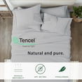 thumbnail image 3 of Tencel Bed Sheets California King-100% Eucalyptus Tencel Lyocell Sheets Sets-All-Season Eucalyptus Sheets-6 PC Cal King Sheet Set-Best Cooling-Supersoft-Moisture Wicking-Sustainable-Light Grey, 3 of 9