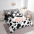 thumbnail image 3 of Castle Fairy Cartoon Cow Twin Bedding Sets,Kawaii Farmhouse Animal Bedding Comforter Set, 3 of 8