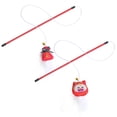 thumbnail image 3 of 2PCS Faux Feather Cat Wand Plastic Funny Cat Teaser Wand Kitten Interactive Toy, 3 of 10