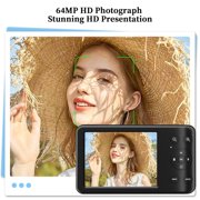 4K 64MP Compact Video Camera 12X Optical Zoom WiFi 32GB Card LED Fill Light Digital Camera