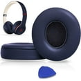 thumbnail image 1 of Almohadillas de repuesto para auriculares inalámbricos supraurales Beats Solo 2 y Solo 3, almohadillas con cuero proteico suave, grosor adicional, 1 of 4