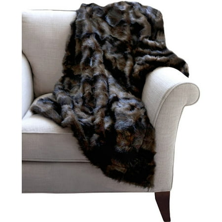 Mink Faux Fur Throw Chocolate Brown Mink Faux Fur Throw Chocolate Brown