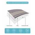 thumbnail image 5 of Quilts Queen Size Bedding Set, Purple Floral Lightweight Quilted Comforter, Modern Farmhouse Leaves Brown Striped Soft Reversible Bedspread Coverlet with Pillow Covers for All Season, 90" x 96", 5 of 7