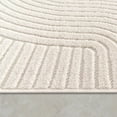 thumbnail image 3 of Paco Home Modern Area Rug Minimalist Design with Curved Line Pattern in Cream - 2'8" x 8'2" (3'x8'), 3 of 6
