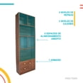 thumbnail image 4 of Estante Librero Moderno Repisas Mueble Organizador cafe 6.49 pulg Pido Todo EPL01WH-D1, 4 of 6