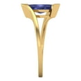 thumbnail image 3 of Solitaire Engagement Ring for Women - 2ct Simulated Tanzanite in 14K Yellow Gold Promise Ring, 3 of 6
