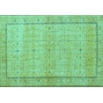thumbnail image 1 of Ahgly Company Machine Washable Indoor Rectangle Persian Turquoise Blue Traditional Area Rugs, 7' x 10', 1 of 4