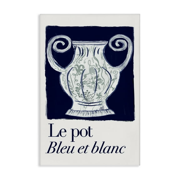 Stupell Industries Le Pot Ornate Vase History & Language Painting Wrapped Canvas Art Print Wall Art, 16 x 24