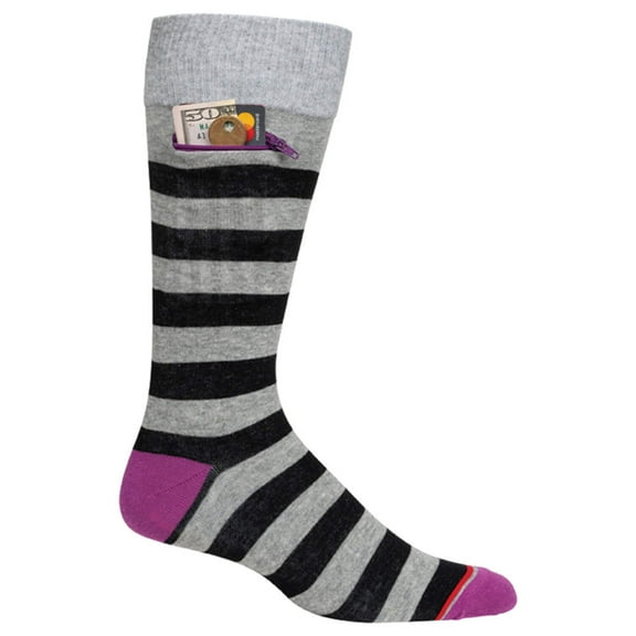 Pocket Socks®, Grey Rugby, Mens
