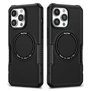 TECH CIRCLE Case for iPhone 14 Pro (2022) (6.1") - Compatible with MagSafe Shockproof Rugged Case, Black