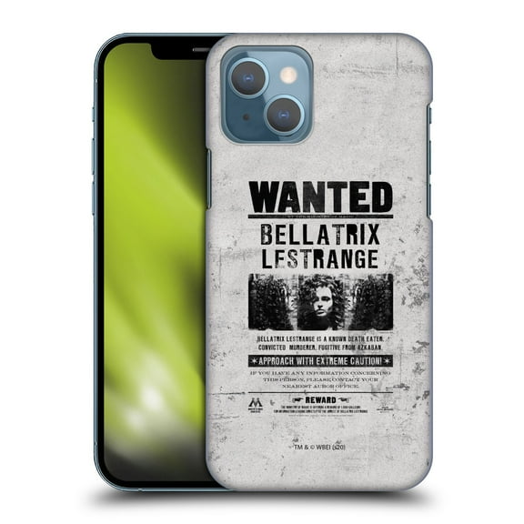 Head Case Designs Officially Licensed Harry Potter Deathly Hallows XV Wanted Bellatrix Lestrange Hard Back Case Compatible with Apple iPhone 13