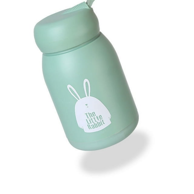 Taza aislada portátil, taza aislada de doble capa, taza de agua caliente de dibujos animados, taza aislada de conejos lindos, probada y confiable