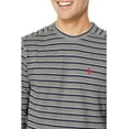 thumbnail image 3 of U.S. Polo Assn. Men's Long Sleeve Yarn-Dye Stripe Crewneck Thermal Shirt, Campus Heather Grey, Large, 3 of 3