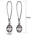 thumbnail image 2 of TK2719 - IP Light Black  (IP Gun) Stainless Steel Earrings with Top Grade Crystal  in Light Peach, 2 of 2