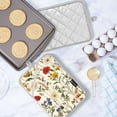 thumbnail image 5 of Yayeee Pot Holders Kitchen Heat Resistant with Pocket 7"x9.8" Cotton Oven Cooking Hot Pads, Beige Floral, 5 of 7