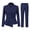 Blue, variant on Women's 2 Piece Suit Set Elegant Double Breasted Peplum Blazer and Pants Business Professional Office Outfit