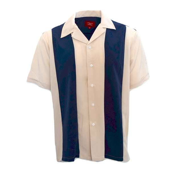 Maximos - Men's Shirt Two Tone Short Sleeve Button Down Casual Retro ...