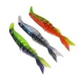 thumbnail image 2 of Perch Pike fishing bait soft Double Color Multi Join Bone Fish Paddle Tail 15cm three strips in box, 2 of 10