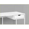 thumbnail image 3 of Desks | 42'' Contemporary Home Office Computer Desk with Storage Drawer, White Laminate & Metal Frame | White | MDF, 3 of 6