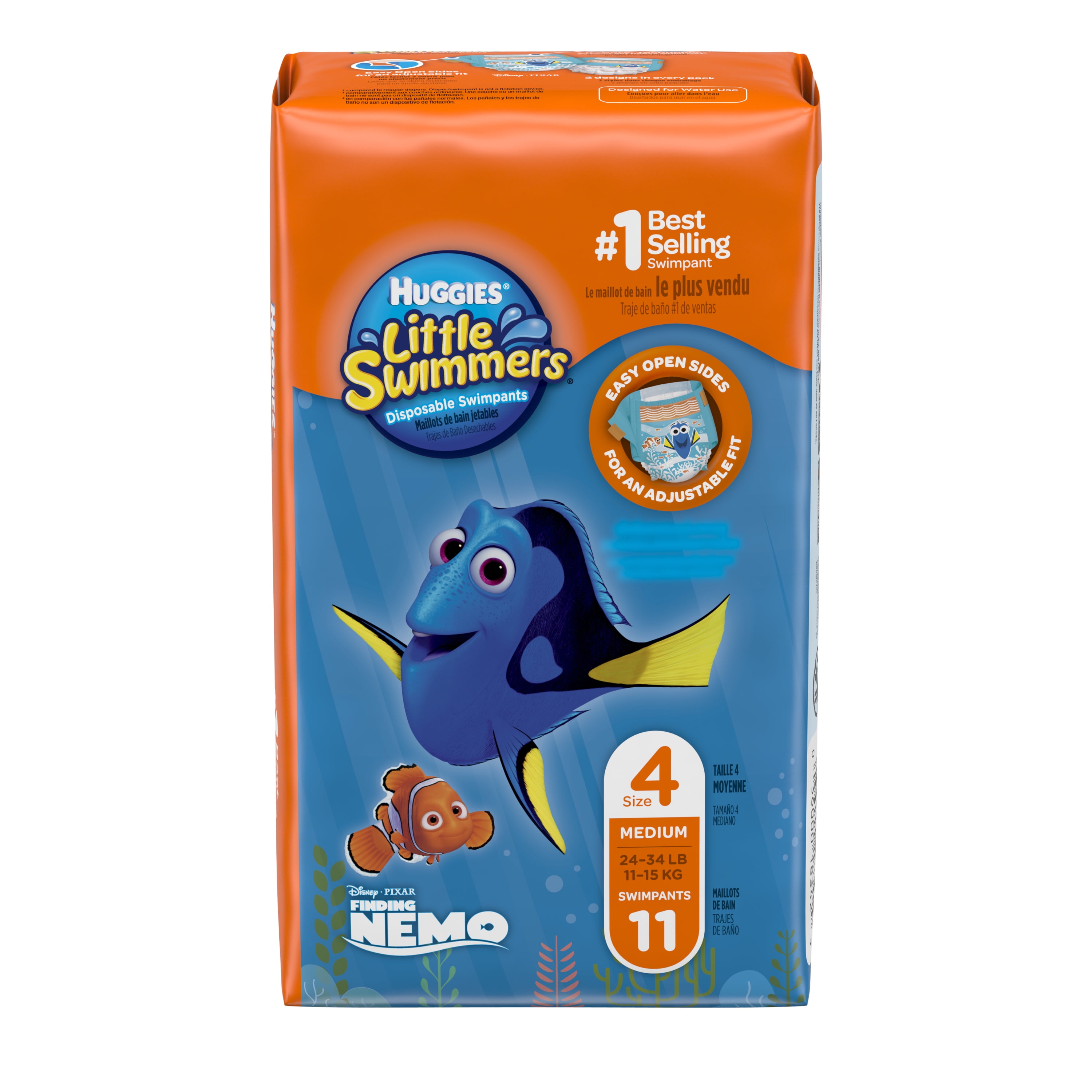 HUGGIES Little Swimmers Disposable Swim Diapers, Size Medium, 11 Count