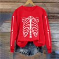 thumbnail image 6 of Meichang Fall Halloween Sweatshirts for Women Skull Graphic Sweatshirt Party Tops Long Sleeve Crewneck Sweatshirts Holiday Cozy Pullover, 6 of 6