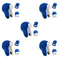 thumbnail image 3 of Sonducket Sombrero para niños pequeños Cómodos mitones de lana de algodón Buena elasticidad Forrado con vellón Guantes de invierno a prueba Azul zafiro 5piezas, 3 of 6