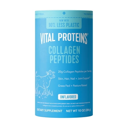 Vital Proteins Collagen Peptides Powder Supplement for Hair, Skin and Nails, Unflavored Collagen Support, 10 oz