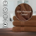 thumbnail image 5 of KAHAF COLLECTION 100% Cotton Bath Towels, 24x48 Pack of 6 Towels, Quick Dry, Highly Absorbent, Soft Feel Towel, Gym, Spa, Bathroom, Shower, Pool, Luxury Soft Towels (Brown, 24x48-6 Pack), 5 of 6