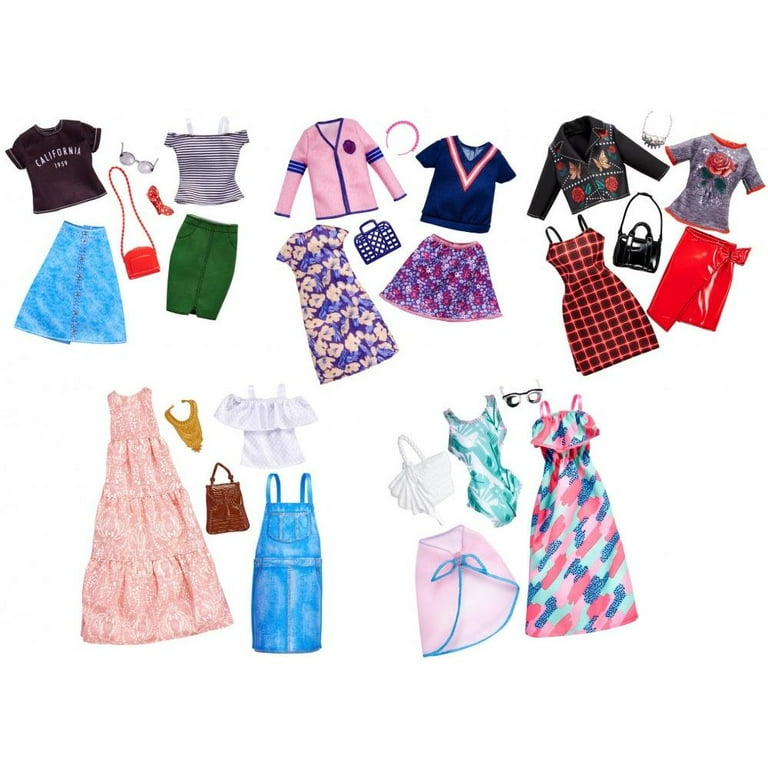 Barbie Fashion Pack - 2 Outfits & 2 Accessories For 6 Inch Dolls (Doll Not Included)