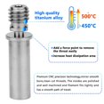 thumbnail image 2 of GFDYREE 2-Pack Upgrade All Metal Titanium TC4 Heatbreak High Temperature Throat Compatible with Anycubic Mega S, Mega Pro, Vyper 3D Printer Accessories, 2 of 6