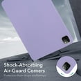 thumbnail image 4 of Allytechgroup iPad Pro 12.9" 2022/2021/2020/2018 Case, Ultra Slim Fit Shockproof Bumper Anti-Scratch Soft Silicone Back Cover Case for Apple iPad Pro 12.9" 6th 5th4th 3rd Gen, Purple, 4 of 9