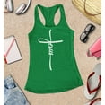 thumbnail image 3 of S4E Women's Jesus Cross Religious Racerback Slim Fit Small Kelly Green, 3 of 4