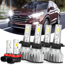 For Hyundai Tucson 2016 2017 2018 Combo H7 H7 H11 LED Headlight Fog Light Bulbs 6 Pack