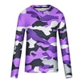 thumbnail image 4 of KeShDi Tshirts Shirts for Men Winter Shirts Fashionable Men'sPprinted Long Sleeved Round Neck Casual and Comfortable Purple 2X, 4 of 5