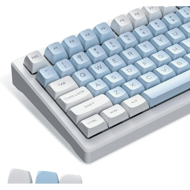 XVX keycaps 60 Percent - Custom PBT Keycaps, 169 Keys Double Shot Keycaps  Set,with Key Puller for60% 65% 75% 80% 100% Mechanical Keyboard Keycap (XVX  Profile, Blue Keycaps) 