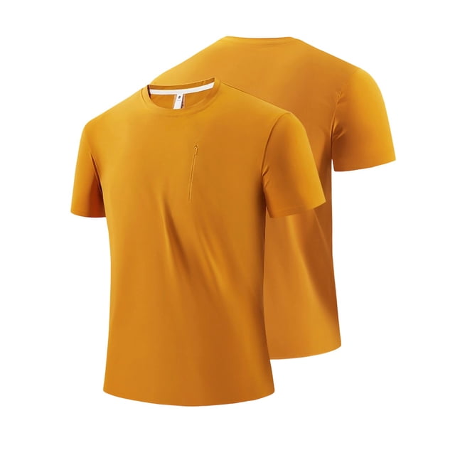 Tops de Trabajo de Verano Suelto Deportes sin Costuras Suéter Respirable Secado Rápido Manga Corta Cuello Redondo Tops de Verano Casual